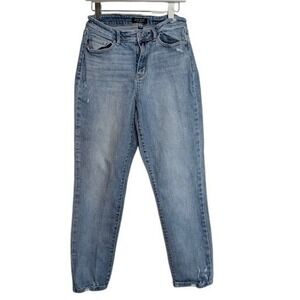 Judy Blue Womens Size 29 JB82590 High Waist Destroy & Back Hem Dart Slim Fit